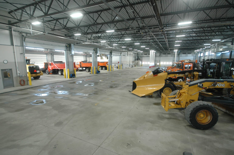 Garage area at Washtenaw County Road Commission Northeast Service Center
